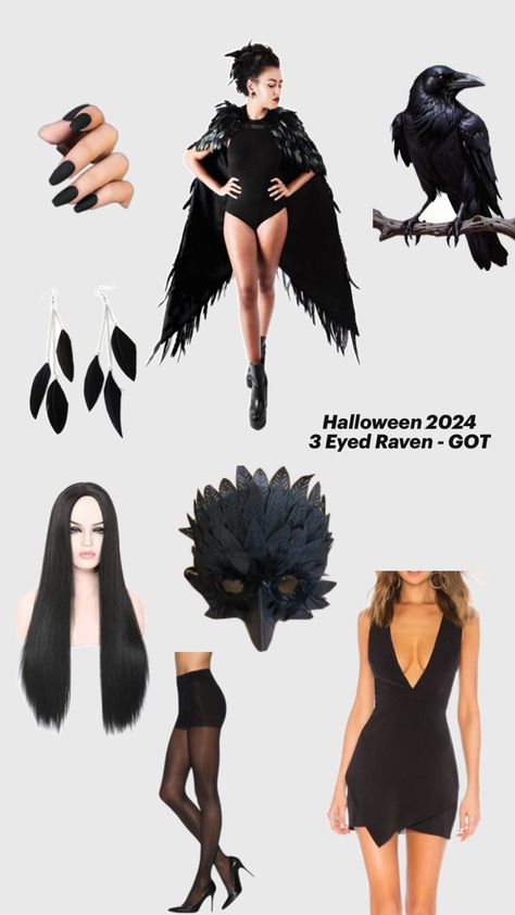 Raven Bird Costume, 3 Eyed Raven, Bird Attack, Crow Costume, Raven Bird, Bird Costume, Costume Inspo, Halloween Ideas, Costume Ideas