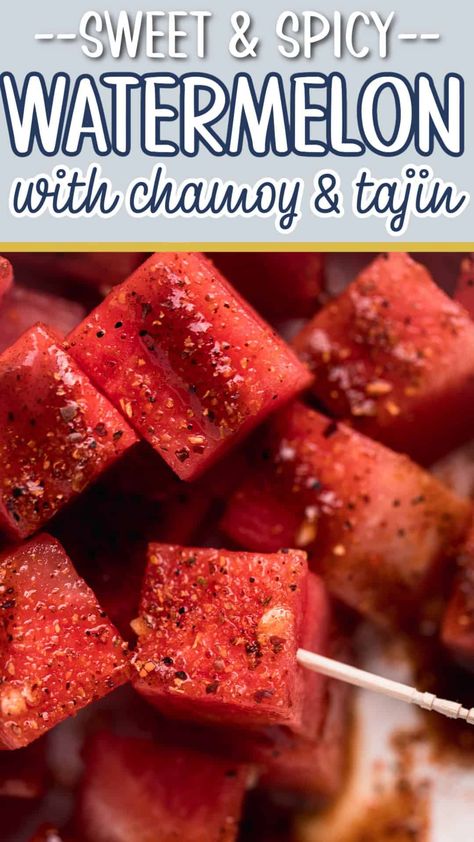 Watermelon Recipes Appetizers, Spicy Watermelon, Tajin Watermelon, Chamoy And Tajin, Party Snack Ideas For Adults, Chamoy And Tajin Fruit, Spicy Watermelon Salad, Tajin Fruit, Chamoy Recipe Ideas