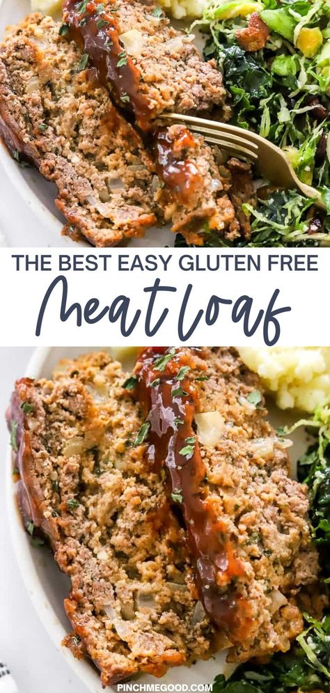 Gluten Free Meatloaf Recipe, Gluten Free Dairy Free Recipes Dinner, Gluten Free Dairy Free Dinner, Gluten Free Meatloaf, Gluten Free Meat, Meatloaf Dinner, Dairy Free Recipes Dinner, Gluten Free Dinners, Classic Meatloaf