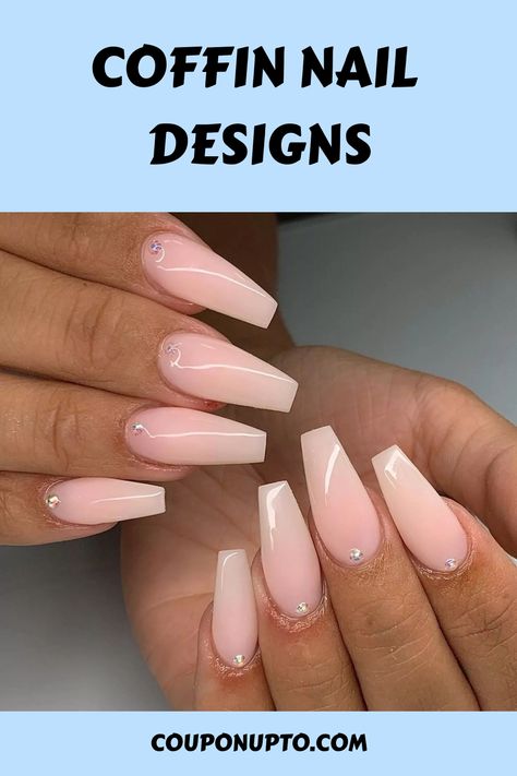 Coffin Nail Designs Elegant Nails Ballerina, Natural Coffin Nail Ideas, Plain Coffin Nails, Small Coffin Nail Ideas, Coffin Shaped Nails Designs, Nude Acrylic Nails Coffin, Short Ballerina Nails Designs, Trendy Nails Ballerina, Coffin Design Nails