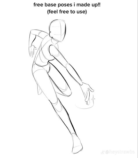 Person Running Art Reference, Active Poses Drawing, Jumping Base Drawing, Striking Pose Reference, Throwing Ball Pose Reference Drawing, Spinning Drawing Reference, Dou Reference Poses, Sporty Poses Drawing, Running Drawing Base