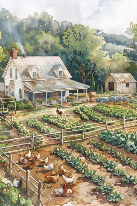 How To Lay Out Your Homestead So It's Beautiful and Efficient Homestead Layout, Ideas Garden Design, Planters Garden, Farm Plans, Homestead Farm, Farm Layout, Gardening Design, Gardening Landscaping, Future Farms