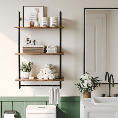 Bathroom shelves over toilet