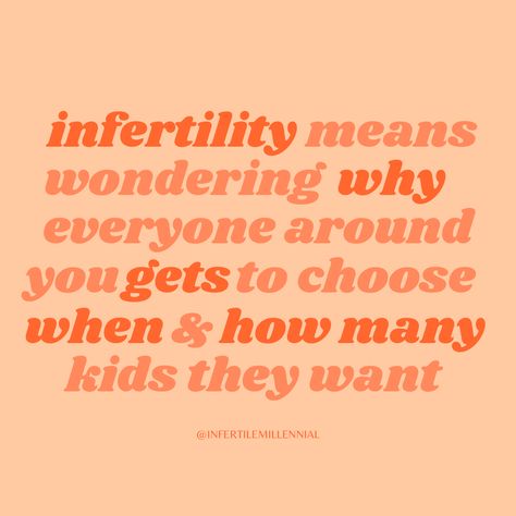 Infertility means wondering why everyone around you gets to choose when and how many kids they want Ttc Quotes, Ivf Quotes, Fertility Quotes, Fertility Help, Pregnancy Affirmations, Struggle Quotes, Fertility Health, Positive Pregnancy Test, Journey Quotes