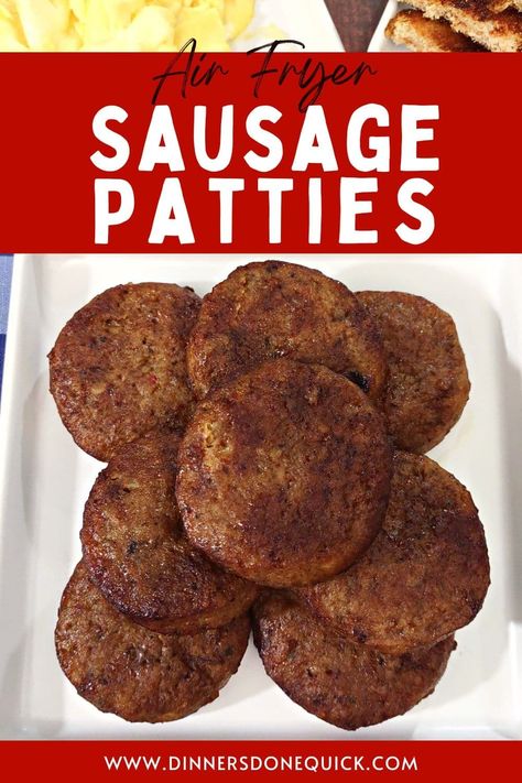 Learn how to perfectly cook frozen sausage patties in the air fryer. Today I'm cooking Jimmy Dean sausage. #dinnersdonequick #frozensausagepattyairfryer #frozensausagepattyinairfryer #frozensausagepatty #airfryersausagepatty #frozensausagepatties #frozensausagepattiesinairfryer #airfryerfrozensausagepatties #howtocookfrozensausagepatties #jimmydeansausage #jimmydeansausagepatties #sausagepatties #sausagepattiesinairfryer Air Fryer Frozen Sausage Patties, Air Fryer Frozen Sausage, Jimmy Dean Sausage, Fried Sausage, Sausage Patties, Cooks Air Fryer, Pecan Rolls, Frozen Turkey, Sage Sausage