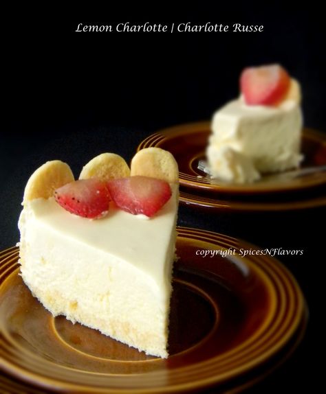 Lemon Charlotte Cake, Lemon Charlotte Recipe, Lemon Charlotte, Charlotte Dessert, Charlotte Royale, Charlotte Cake, Lemon Mousse, Biscuits Cookies, Types Of Desserts