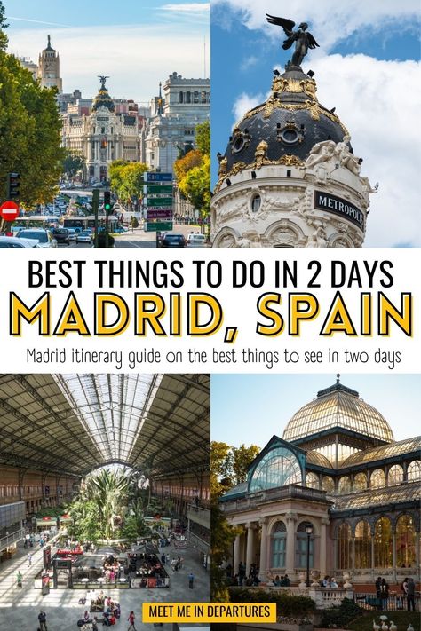 What to Do in Madrid: A 2-Day Itinerary from a Local's Perspective! Dive into Madrid's vibrant culture and history with this detailed guide.  2 day Madrid itinerary | Madrid 2 days | 48 hours in Madrid | weekend in Madrid | Madrid itinerary map | best things to see in Madrid Spain | things to see and do in Madrid | places to visit in Madrid | Visit Madirid #Madrid #VisitMadrid #MadridItinerary  https://meetmeindepartures.com/madrid-2-days-itinerary/ Two Days In Madrid, Madrid In 2 Days, 2 Days In Madrid Spain, 1 Day In Madrid, 3 Days In Madrid Spain, Must See In Madrid, Things To Do In Madrid Spain Top 10, What To See In Madrid, 3 Days In Madrid