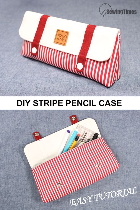 Pen Case Diy, Pencil Pouch Diy, Sewing Pouch, Pencil Case Sewing, Pencil Case Pattern, Pencil Case Design, Diy Pencil Case, Tote Bag Pattern Free, Sewing To Sell