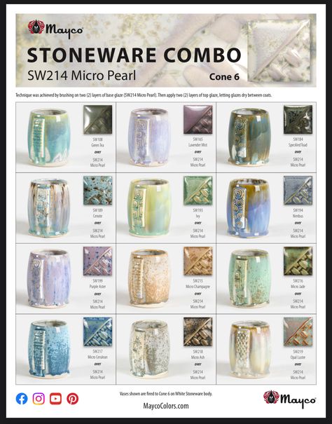 Mayco Glaze Combinations, Clay Throwing, High Fire Glaze, Mayco Glaze, Stoneware Glazes, Ceramic Glazing, Glazing Ideas, Clay Arts, Glaze Colors