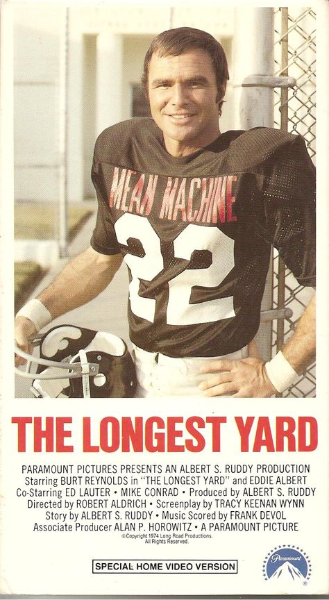 The Longest Yard (1974) The Longest Yard, Football Movies, Fantasy Football League, Bernadette Peters, Movie Card, Football Trading Cards, Burt Reynolds, Sports Movie, Fav Movies