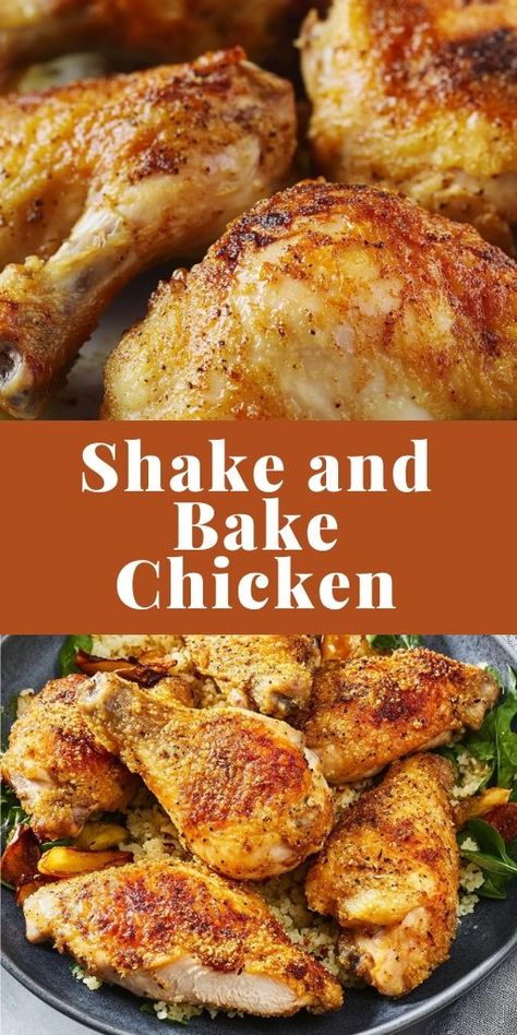 Craving crispy, flavorful chicken without the hassle? 🍗✨ This Homemade Shake and Bake Chicken Recipe features perfectly seasoned breading that coats tender chicken for a delicious dinner. 🌟 Baked in the oven for a healthier twist on a classic favorite. #ShakeAndBakeChicken #EasyChickenRecipes #OvenBakedChicken #FamilyDinners #QuickDinnerIdeas 🍽️ Diy Shake And Bake Chicken, Juicy Chicken Breast Oven, Chicken Thighs Baked In Oven, Homemade Shake And Bake Chicken, Bake Chicken In Oven, Bone In Chicken Breast Recipes, Bake Chicken Recipe, Oven Baked Chicken Recipes, Shake And Bake Chicken