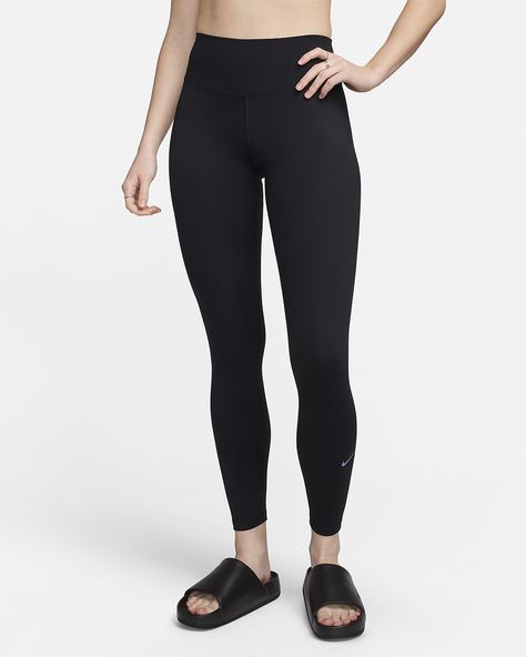 Nike One Women's High-Waisted Full-Length Leggings. Nike.com Leggings Nike, Soft Fabrics, Black Fashion, Full Length, Free Delivery, High Waisted, Leggings, Crop Tops, Nike