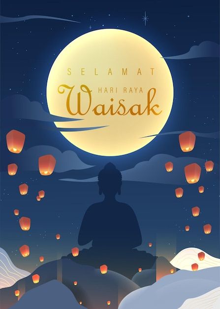 Waisak Day, Vesak Day, Day Of Silence, Siddhartha Gautama, Canvas Learning, Creative Concept, Happy Buddha, Idul Fitri, Digital Painting Tutorials