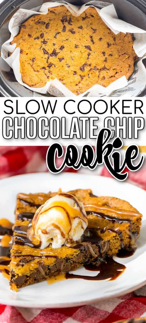 Slow Cooker Cookie, Crock Pot Recipes Dessert, Crock Pot Cookies, Dump Cake Recipes Crock Pot, Crock Pot Desserts Easy, Crockpot Cookies, Crock Pot Dump Cake, Crockpot Desserts Easy, Crockpot Cakes