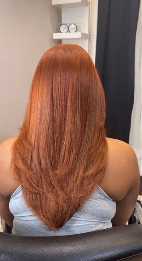 Copper On Black Women, Hair Color For Brown Skin, Silk Press Natural Hair, Honey Brown Hair, Prom 2023, Ginger Hair Color, School Hair, Dyed Hair Inspiration, Dyed Natural Hair