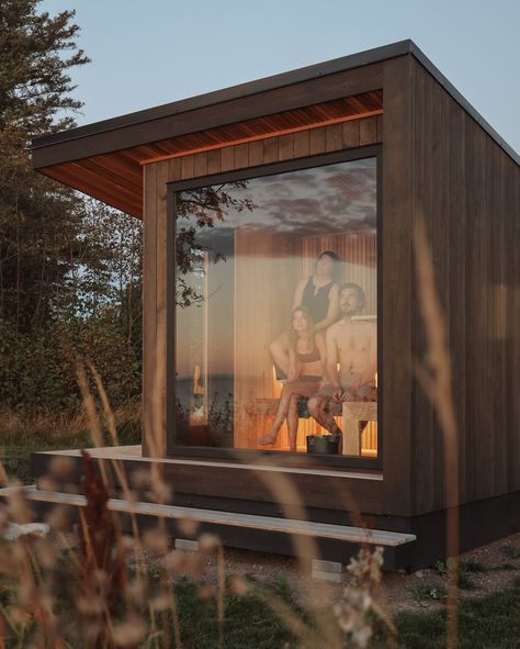 Steps from Lake Superior, this Model 5 outdoor sauna has found its home. 🌊🌲 Nestled into an expansive and beautiful short-term rental property, this space brings the guest experience to the next level for those who stay at Glistening Shores just outside of Two Harbors, MN. Features: - Wi-Fi-enabled electric @huumsauna stove makes it easy for guests to start up and use the sauna at their convenience - Stunning @arborwood.co thermally-modified exterior cladding will ensure the sauna looks be... Backyard Nordic Spa, Outdoor Sauna Ideas, Outside Sauna, Sauna Outdoor, Sauna Ideas, Two Harbors Mn, Earthy Modern, Cabin Inspiration, Two Harbors