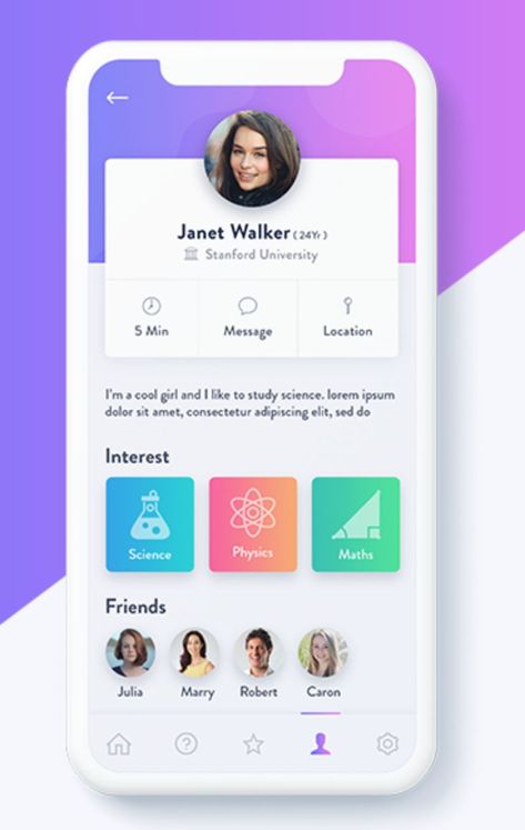 Profile UI Social Media Profile Design, App Profile Design, Personal Profile Design, Profile Ui Mobile, Profile App Ui, User Profile Ui Design, Social Media Ui Design, App Design Profile, Social Media App Design