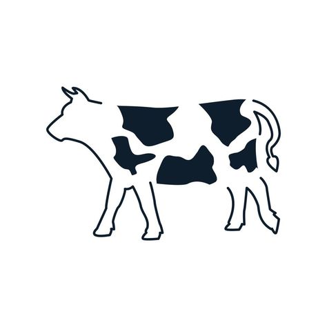 Outline Of Cow, Preschool Craft Activities, Art Outline, Cow Logo, Silhouette Logo, Preschool Craft, Dairy Cows, Vector Illustration Design, Craft Activities