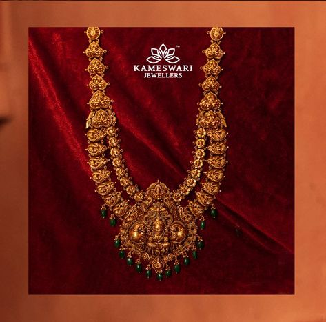 Kameswari Jewellers, Haram Designs, Leg Mehndi, Antique Pattern, Navratri Collection, Jewel Design, Antique Necklaces Design, Gold Jewellry, Antique Necklaces