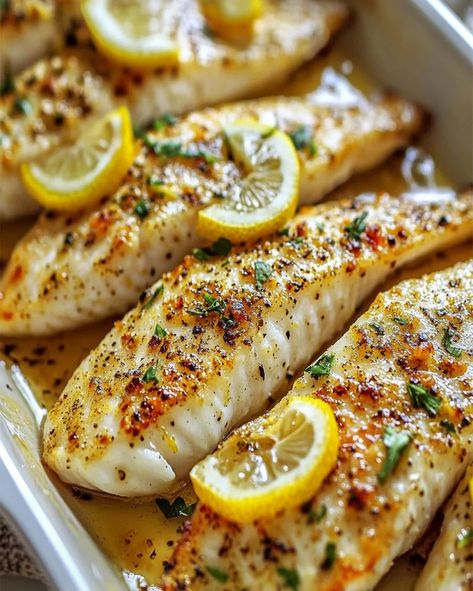 Lemon Garlic Butter Baked Tilapia – Easy and Delicious Recipe - optimal recipes Baked Talipia, Tilapia Recipes Baked, Easy Tilapia Recipes, Tilapia Healthy, Best Tilapia Recipe, Lemon Pepper Tilapia, Tilapia Dinner, Tilapia Recipes Easy, Baked Tilapia Recipes