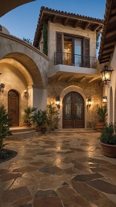 Dream House Italian, Mediterranean House Designs Interiors, Tuscan House Exterior 2000s, Luxury Small House Design, Tuscan Inspired Interior Design, Italian Tuscan Home, Tuscan Home Design, Mediterranean Floor Plan, Italian House Design Interiors