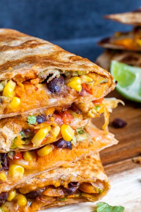 Beans And Sweet Potato, Sausage Noodles, Vegetarian Quesadillas, Keto Meatloaf, Potato Broccoli, Vegetarian Quesadilla, Meals Chicken, Recipes Cheese, Lunch Easy