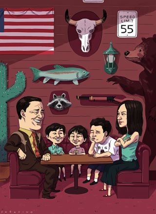 If “Fresh Off the Boat” emphasizes family warmth, it’s complicated by sharp details. Eddie Huang, Missed Connections, Fresh Off The Boat, Black Ish, Park Slope, Minimal Poster, Goofy Pictures, The New Yorker, Editorial Illustration