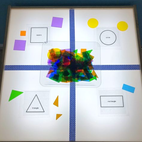 Light Box Activities, Tk Ideas, Boy Activities, Play To Learn Preschool, Box Activities, Preschool Math Centers, Sensory Items, Math Station, Preschool Stem