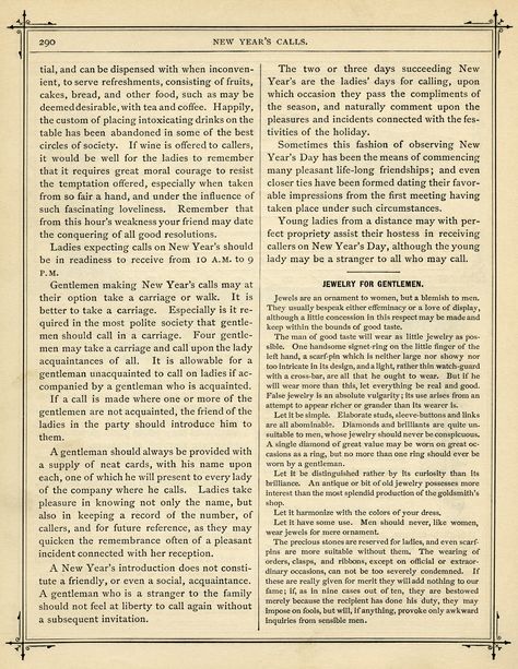 old book page, vintage paper graphics, New Years calls, Victorian social etiquette, junk journal printable, black and white clip art Newspaper For Journal, Social Etiquette, Papel Vintage, Etiquette Vintage, Free Vintage Printables, Vintage Stationery, Old Design, Journal Vintage, For Journal