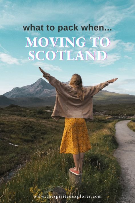 Here’s what to pack and what to leave behind when moving or studying abroad in Scotland Packing For Scotland, Scotland Packing List, Moving To Scotland, Traveling In Europe, Uk Visa, Packing Guide, Studying Abroad, Scotland Uk, Marriage Certificate