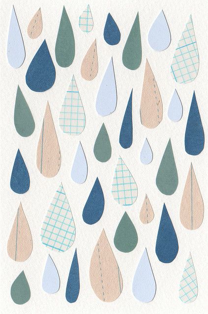 Rain Illustration, Paper Collages, Scrapbook Images, Doodle Books, Rain Art, Sketch Journal, Collage Artists, Mexican Art, Paper Cutout