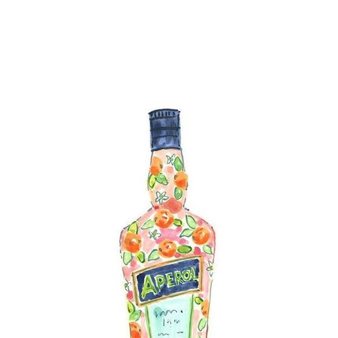 Evelyn Henson on Instagram: "aperolling into a new week 🍊 🍊 🍊 “aperol spritz” print back on the site for a limited time" Painted Aperol Bottle, Spritz Birthday Party, Aperol Spritz Print, Aperol Spritz Drawing, Aperol Spritz Art, Aperol Spritz Illustration, Aperol Spritz Gift, Aperol Spritz Aesthetic, 21st Sign