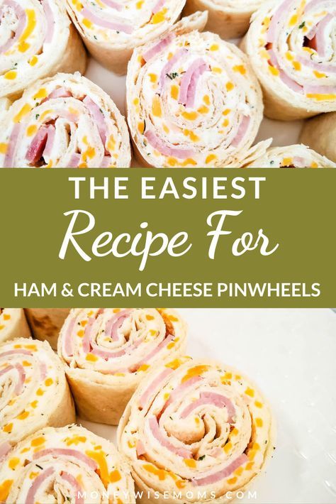 Ham And Cream Cheese Pinwheels, Ham And Cheese Rollups, Ham And Cheese Roll Ups, Cream Cheese Pinwheels, Ham And Cheese Pinwheels, Pinwheel Sandwiches, Cheese Pinwheels, Pinwheel Appetizers, Easy Ham