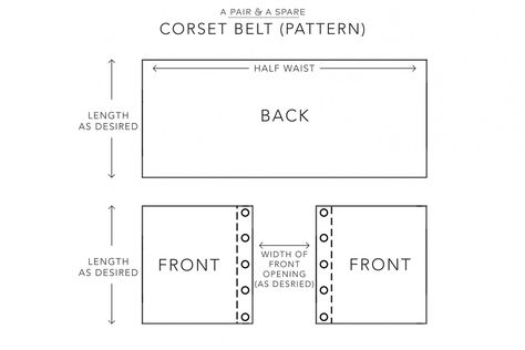 Diy Corset Belt, Corset Belt Pattern, Cinto Corset, Corset Belts, Diy Corset, Sewing Darts, Diy Clothes Patterns, Belt Corset, Belt Pattern