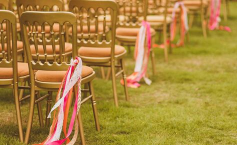 42 Unique Ways to Personalize Your Wedding Ceremony | Ideas and Inspiration for Every Occasion | Shutterfly Chair Decoration Ideas, Breakfast Decor, Pew Decor, Sunshine Wedding, Modern Barn Wedding, Wedding Church Decor, Wedding Ceremony Decorations Outdoor, Wedding Pews, Irish Rose