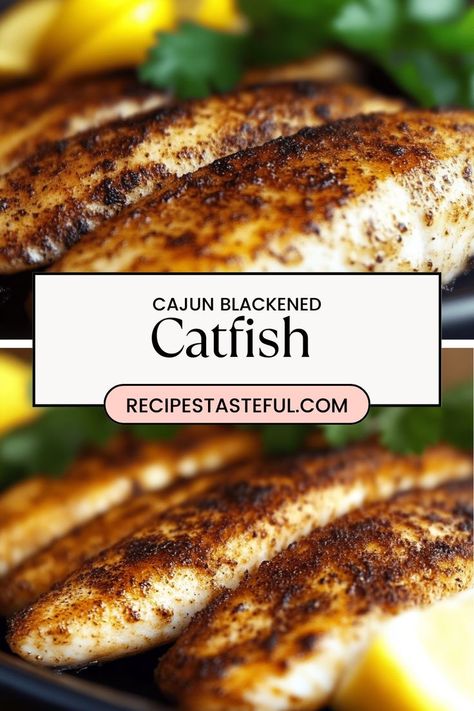 This Cajun Blackened Catfish recipe brings the heat and delicious Cajun flair right to your kitchen! Perfect for a quick dinner or when you want to impress guests, this dish is full of flavor and a delightful crust that is sure to please. Grilled Catfish, Catfish Recipe, Blackened Catfish, Fish Cooking, Blacken Fish, Bbq Fish, Catfish Recipes, Carribean Food, Fried Catfish