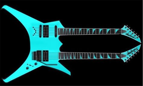 Double neck guitar- jA Double Guitar, Double Neck Guitar, Jackson Guitars, Types Of Guitar, Guitar Lessons For Beginners, Custom Electric Guitars, Guitar Pics, Unique Guitars, Guitar Lovers