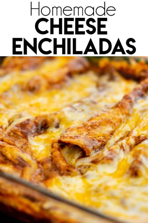 Texmex Cheese Enchiladas, Cheese Enchilada Recipe, Homemade Red Enchilada Sauce, The Salty Marshmallow, Salty Marshmallow, Homemade Enchiladas, Cheese Enchiladas, Red Enchilada Sauce, Cheesy Recipes