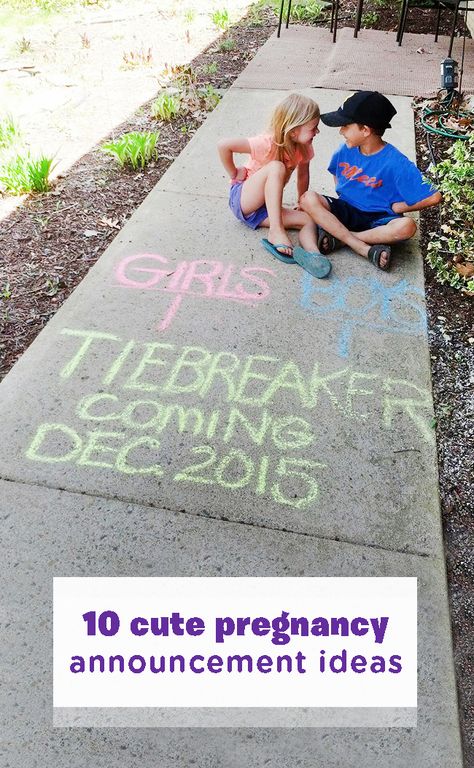 If you’re going to have another kid, you might as well have a little fun with it! Tell the world you’re expecting again with one of these 10 fun and creative pregnancy announcement ideas. Include your hubby for some added humor or let the future big brother and sister in on the fun—just be sure to capture the crazy with whatever you do! Big Brother And Sister, Baby Announcement Ideas, Pregnancy Announcement Pictures, Pregnancy Announcement Sibling, Sister Announcement, Big Sister Announcement, Pregnancy Announcement Ideas, How To Get Pregnant, Creative Pregnancy Announcement