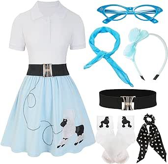 Kids Poodle Skirt, Kids 50s Costume, Sandy Grease Costume, Poodle Skirt 50s, 50s Costumes, Sock Hop Costumes, Poodle Skirt Costume, Grease Costume, Poodle Skirts