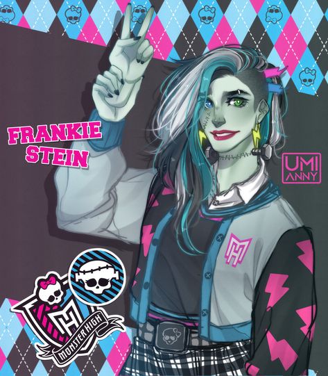 ArtStation - Frankie Stein - Monster High [Fanart] Frankie Stein Fanart, Monster High Fanart, Monster High G3, Frankie Stein, Monster High