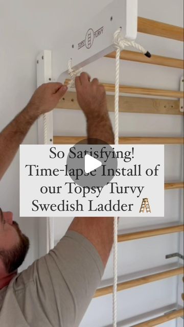 TOPSY TURVY - Swedish Ladders/Indoor Playgyms on Instagram: "As requested by many of you, here’s a time-lapse video of the installation process for our @topsy_turvy_nz Swedish Ladder 😍 #smallbusinessnz #kiwibusiness #indoorplaygroundnz #playgroundnz #kidsfurniture #swedishladder #homegym #wallbars #montessori #montessoriathome #piklertriangle #gymnasticsnz #balletnz #dancenz #playnz #physicaltraining #climbingwall #toddler #openendedplay #nztoddler #nzkids #woodentoysnz #montessorinz #nzhomeschooling #nzmum #nzmumsinbusiness #mum2mum #kiwimums #mumswhoplay #nzmums" Diy Swedish Wall Ladder, Swedish Ladder Diy, Diy Swedish Ladder, Kids Indoor Gym, Swedish Ladder, Ladder Ideas, Wall Ladder, Diy Ladder, Pikler Triangle