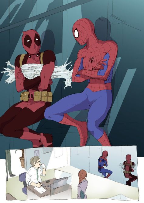 Deadpool X Spider, Spidey X Deadpool, Spider Man X Deadpool Comic, Spider Man Ships, Bottom Deadpool, Spider Man X Deadpool, Spider Pool, Spider Man And Deadpool, Spider Man And Venom