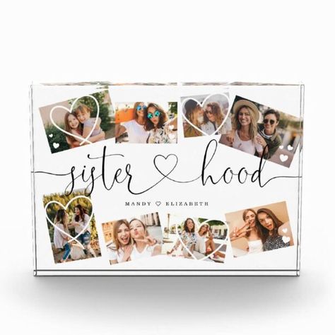 Happy Mothers Day Gifts, Sisters Photo, Collage Layout, Sister's Birthday, Sisters Best Friends, Collage Gift, Photo Collage Gift, Sister Pictures, Black Brush