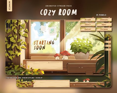 . 10 animated overlays perfect for live streaming, gaming, and video calls. Use #CozyRoomOverlay to find this pack and others like . #Cozy_Youtube_Banner #Room_Ideas_Aesthetic_Drawing #Stream_Layout_Ideas #Cozy_Stream_Overlay Room Ideas Aesthetic Drawing, Cozy Stream Overlay, Stream Set Up, Stream Starting Soon Template, Stream Overlay Ideas, Streaming Backdrop, Obs Overlay, Cute Stream Overlay, Stream Overlay Design