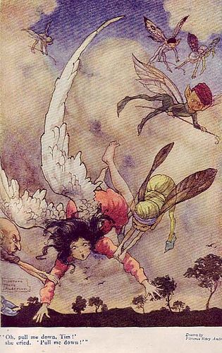 Florence Mary Anderson by ollerina, via Flickr - 'Oh Pull me down..... The Castle In The Sky, Fairies Flying, Fairy Girls, Fairy Images, Fairy Illustration, Image Paper, Castle In The Sky, Vintage Fairies, Illustration Vintage