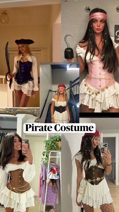 Pirate Costumes, Cute Group Halloween Costumes, Classy Halloween Costumes, Trio Halloween Costumes, Hot Halloween Outfits, Halloween Coustumes, Pirate Halloween Costumes, Clever Halloween Costumes, Pretty Halloween Costumes