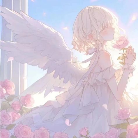 Angel Pfp Anime, Anime Angel Pfp, Angel Oc Female, Angel Aesthetic Pfp, Angel Pfp Aesthetic, Angel Pfp, Cute Motivational Quotes, Kawaii Diy, Woman Sketch