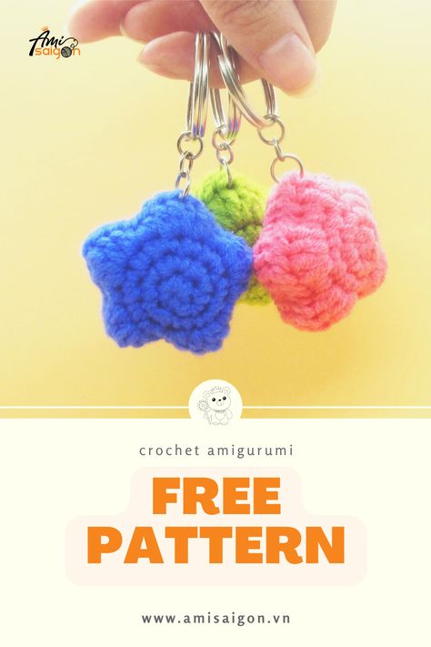 Learn how to crochet a cute and cuddly star mobile with this free amigurumi pattern! ⭐️ This easy-to-follow tutorial includes step-by-step instructions and photos. 🧶 Perfect for beginners or experienced crocheters alike.



 #crochet
 #amigurumi
 #mobile
 #star
. #Amigurumi_Patterns #Star_Amigurumi #Crochet_A_Star #Make_A_Keychain Crochet Star Keychain, Crochet Lampshade, Pattern Free Amigurumi, Star Keychain, Crochet Star, Star Mobile, Animals Pattern, Crochet Baby Toys, Crochet Stars