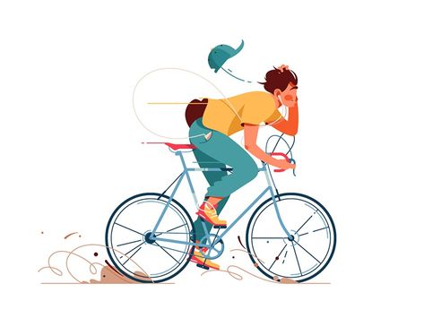 Illustration Example, Bicycle Illustration, Books Design, Bike Drawing, Bike Illustration, Ride Bicycle, Flat Design Illustration, Bicycle Design, People Illustration